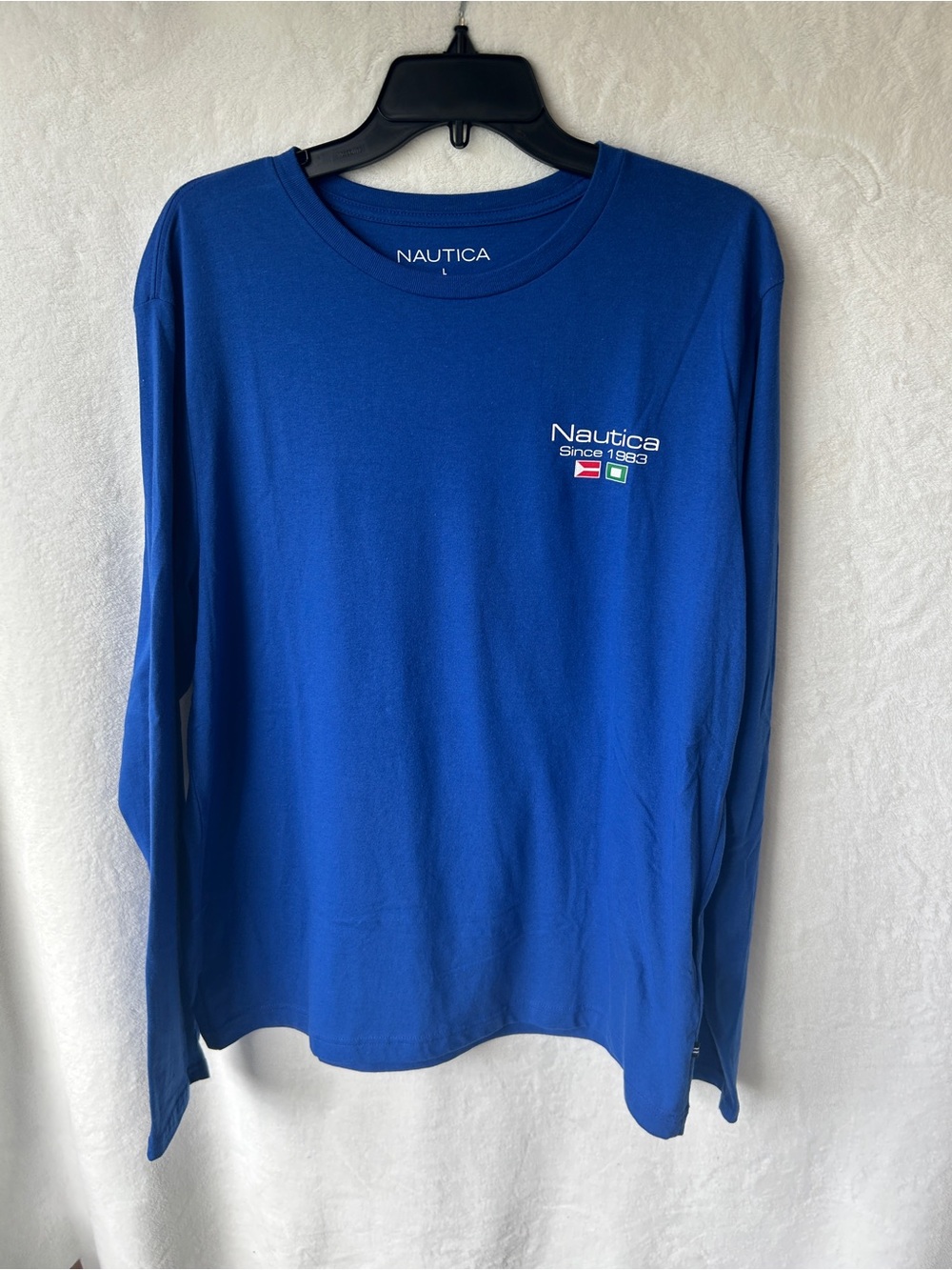 Nautica Long Sleeve Crewneck Shirt - Royal Blue